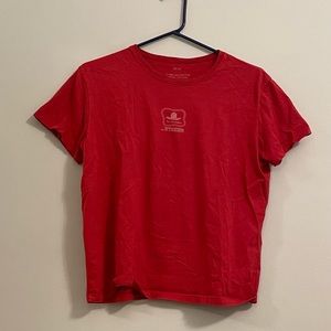 Red Cropped Wyoming Tee